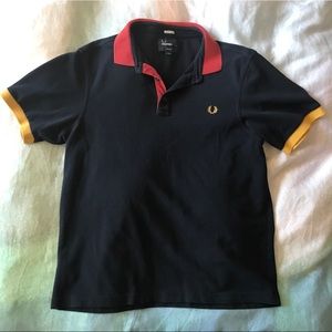 Fred Perry polo shirt, Navy/Red/Yellow